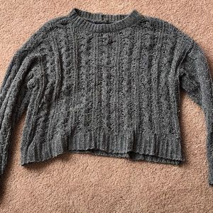 Gray Cropped Sweater